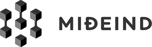 Miðeind logo